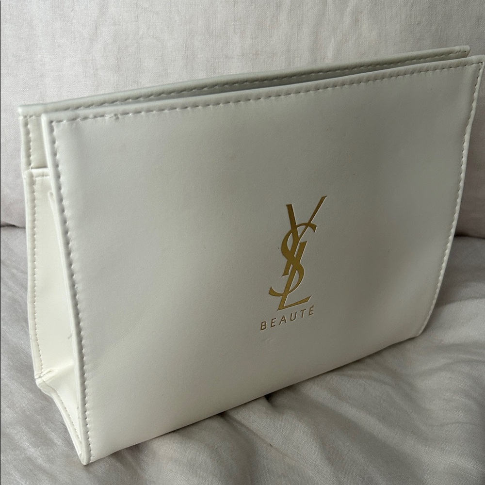 YSL Beaute White makeup bag libre perfume samples lotion full size - Picture 2 of 7